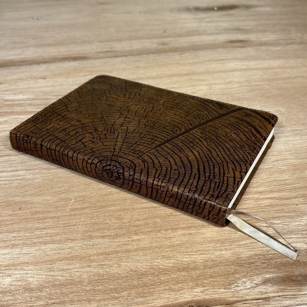 Lined Journal for Men Women, Tree Growth Ring Leather Bound Journal Notebook NEW